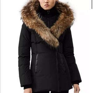 Mackage Black Adali Fur Trim Down Coat